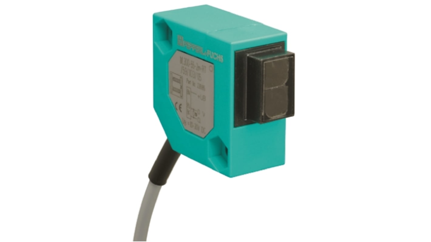 Rs-Online Sensore fotoelettrico Rettangolare Pepperl + Fuchs a soppressione di sfondo rilevamento 0 → 200 mm uscita PNP