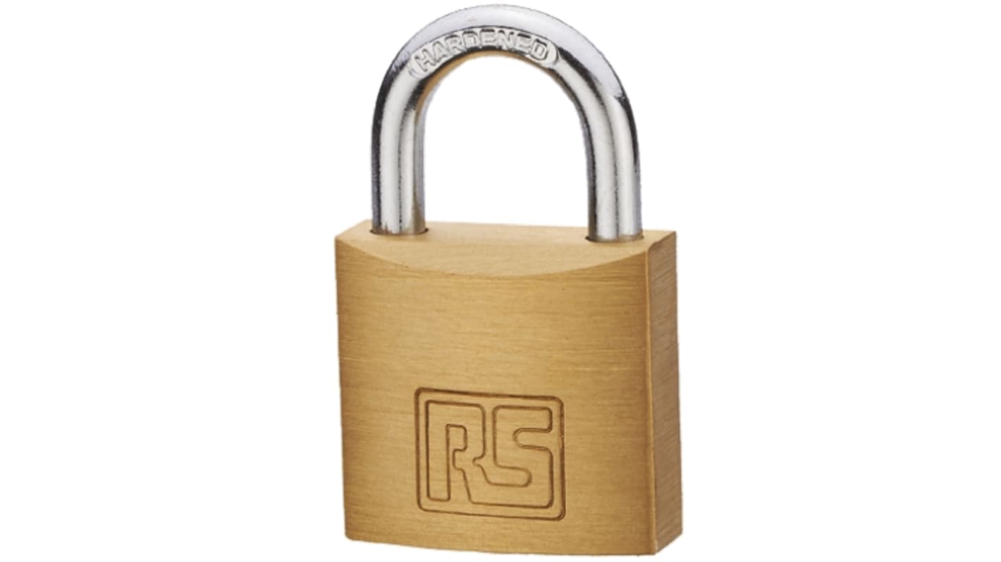 RS PRO Key Brass Padlock, 6mm Shackle, 40mm Body