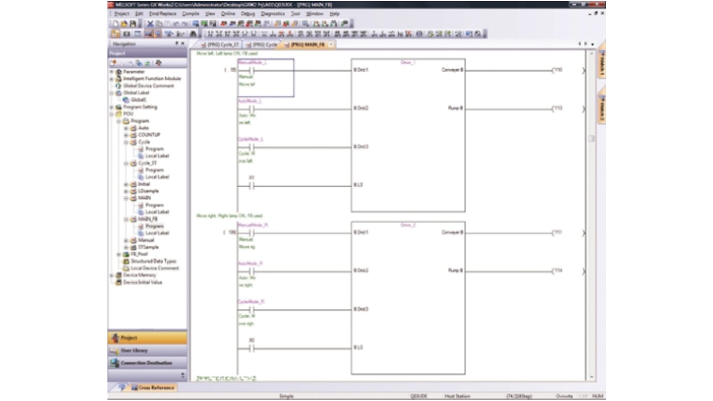 Software di programmazione PLC Mitsubishi Electric per uso con Serie PLC FX