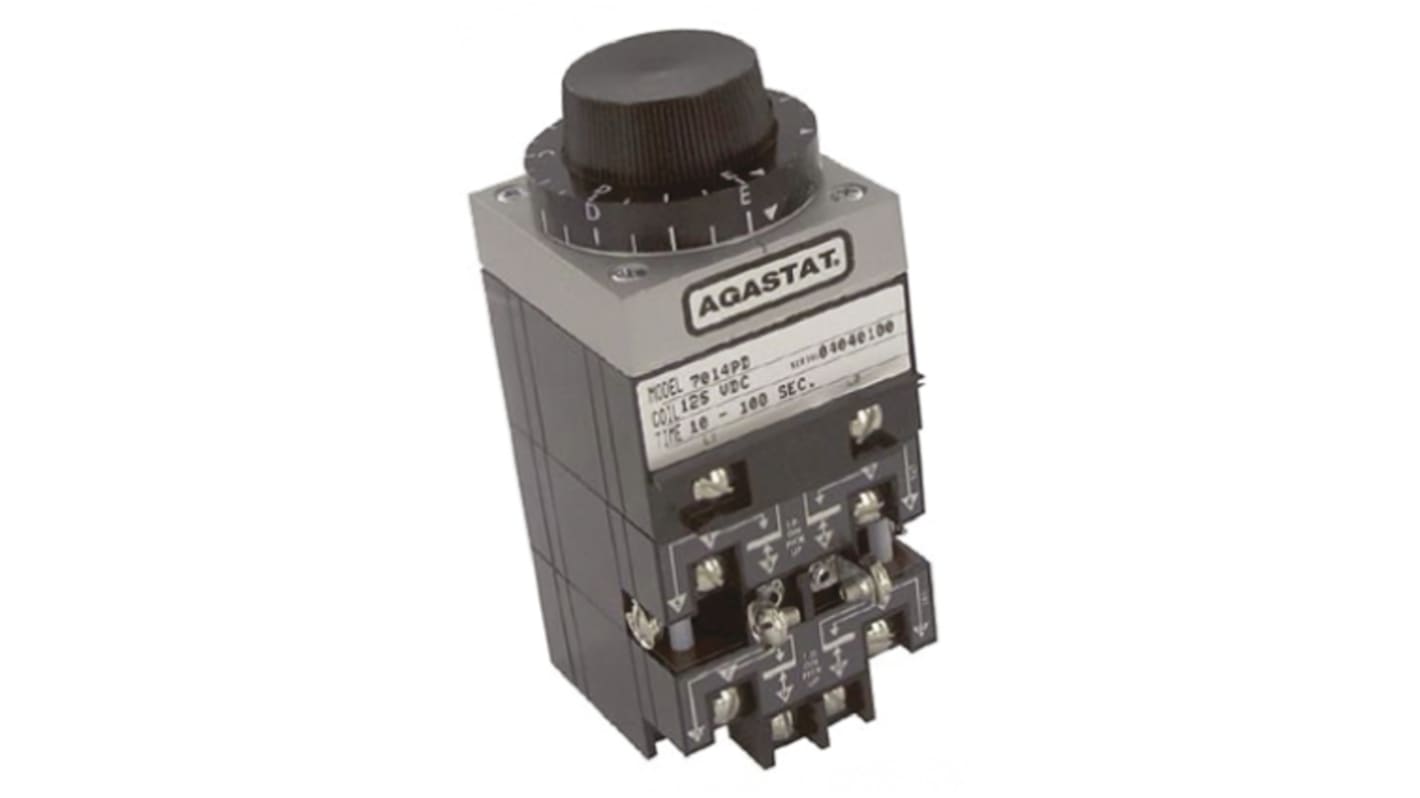 TE Connectivity 7000 Series Panel Mount Timer Relay, 4-Contact, 10 → 100s, DPDT