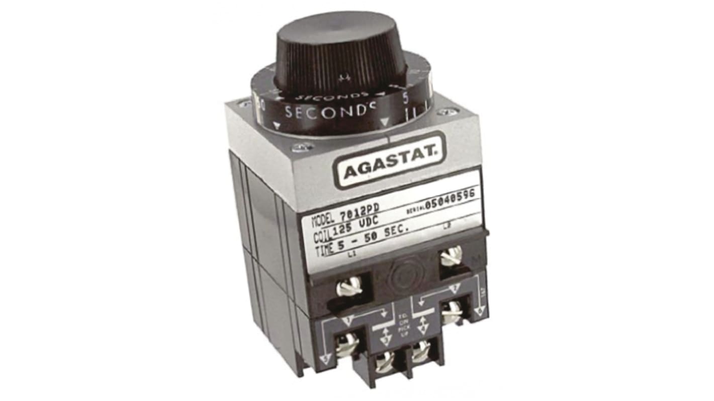 TE Connectivity 7000 Series Panel Mount Timer Relay, 2-Contact, 5 → 50s, DPDT