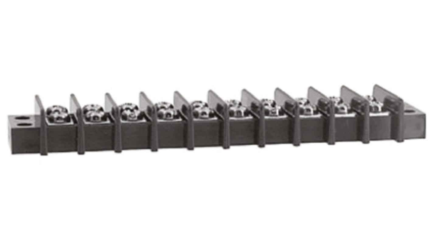 Blok zacisków, 10-pinowy, raster 11.1mm, 2-rzędowy, 25A, 300 V