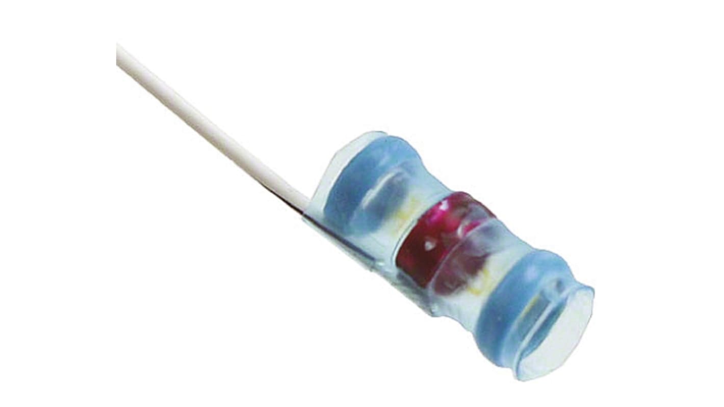 Łącznik lutowany, dł. 16.5mm, Ø kabla 2.15 → 4.3mm, kolor: Niebieski, materiał: PVDF, TE Connectivity