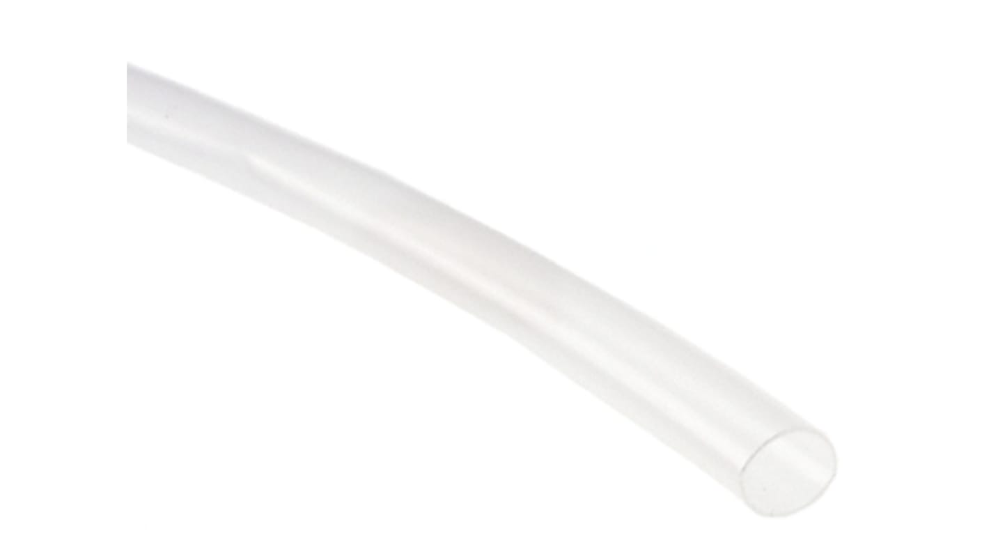 TE Connectivity Heat Shrink Tubing, Clear 1.6mm Sleeve Dia. x 4ft Length 2:1 Ratio, RW-175 Series