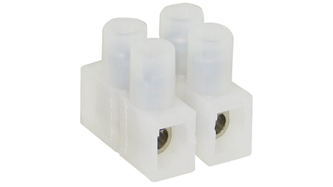 TE Connectivity Barrier Strip, 2-Way, 30A, 26 → 12 AWG Wire, Screw Termination