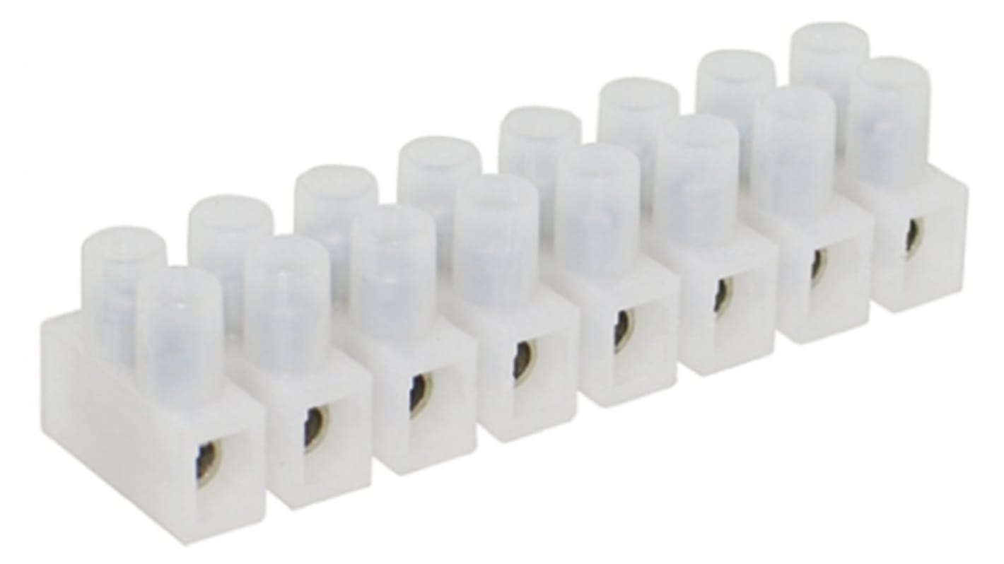 TE Connectivity Terminal Strip, 8-Way, 30A, 26 → 12 AWG Wire, Screw Termination