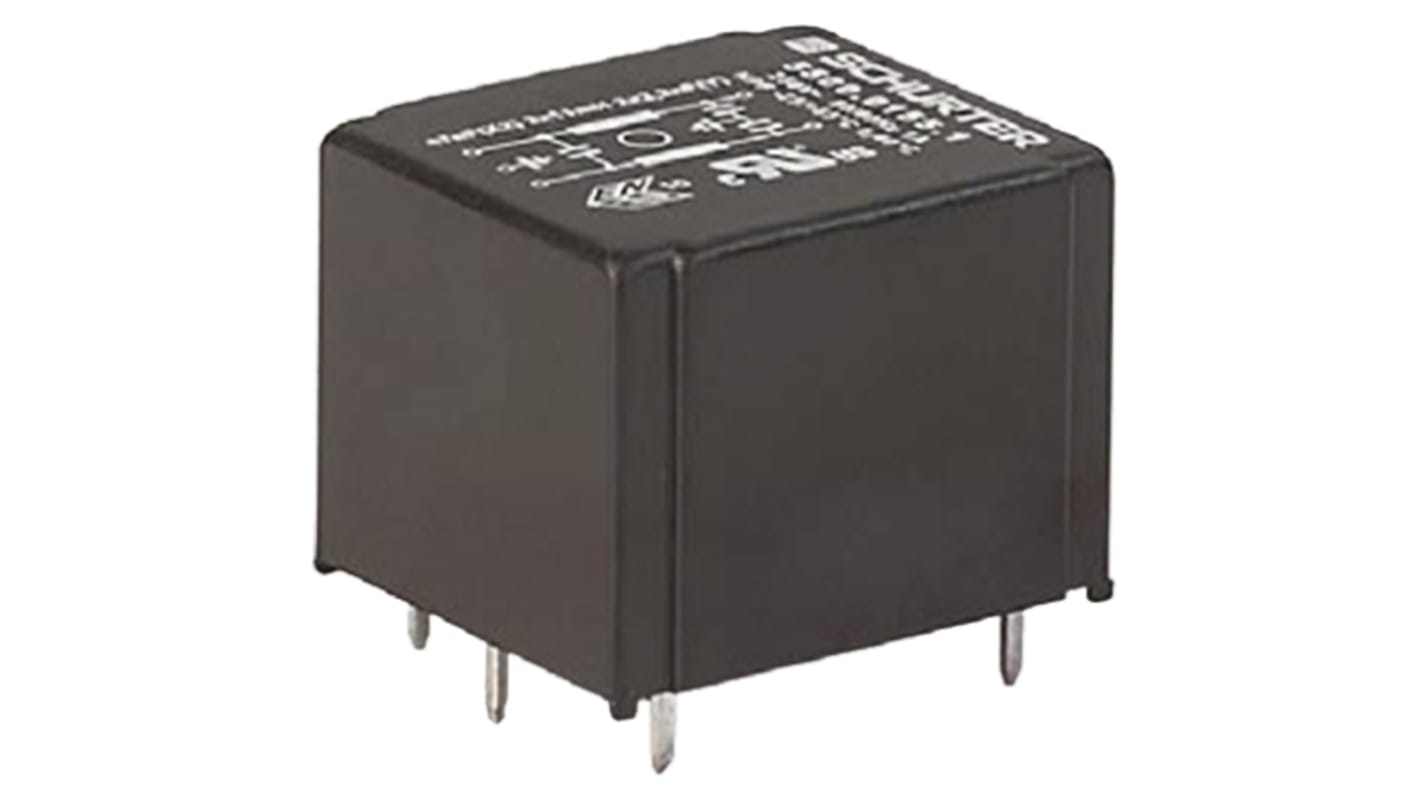 Schurter 单相RFI滤波器, 6A, 250 V 交流, 50 → 60Hz, 通孔安装, PC引脚接端, 一阶, 5500系列