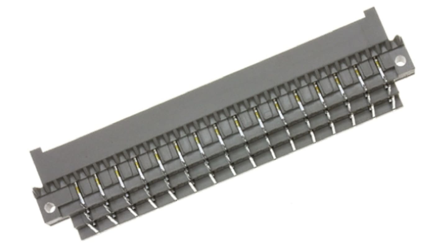 TE Connectivity Eurocard 32 Way 2.54mm Pitch, Type B Class B2, 2 Row, Right Angle DIN 41612 Connector, Plug