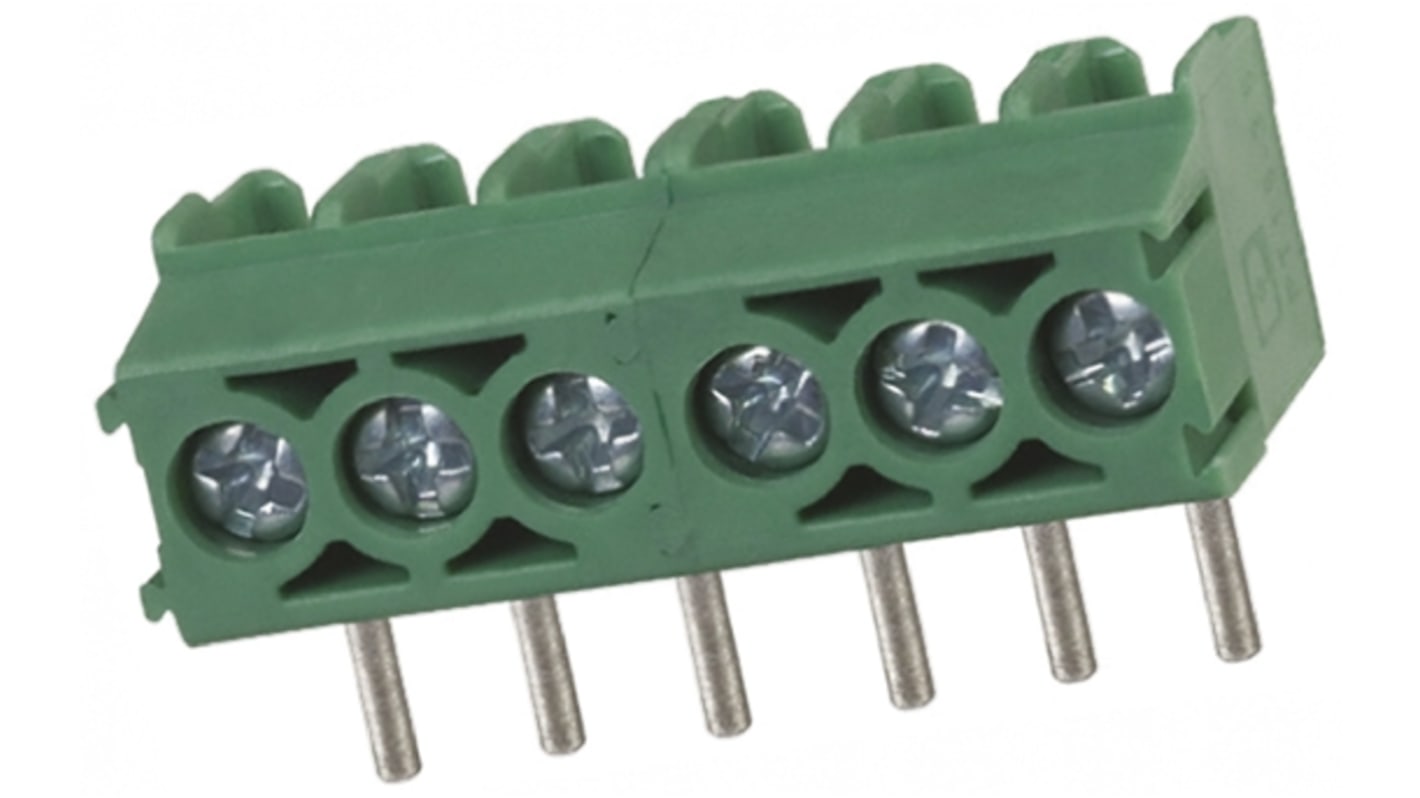 TE Connectivity PCB Terminal Block, 5.08mm Pitch, PCB Mount, Screw Termination