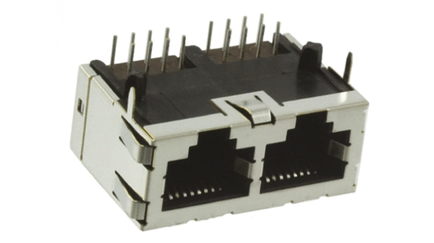 TE Connectivity RJ45 モジュラーコネクタ, メス, パネルマウント, Cat5, 5406566-2