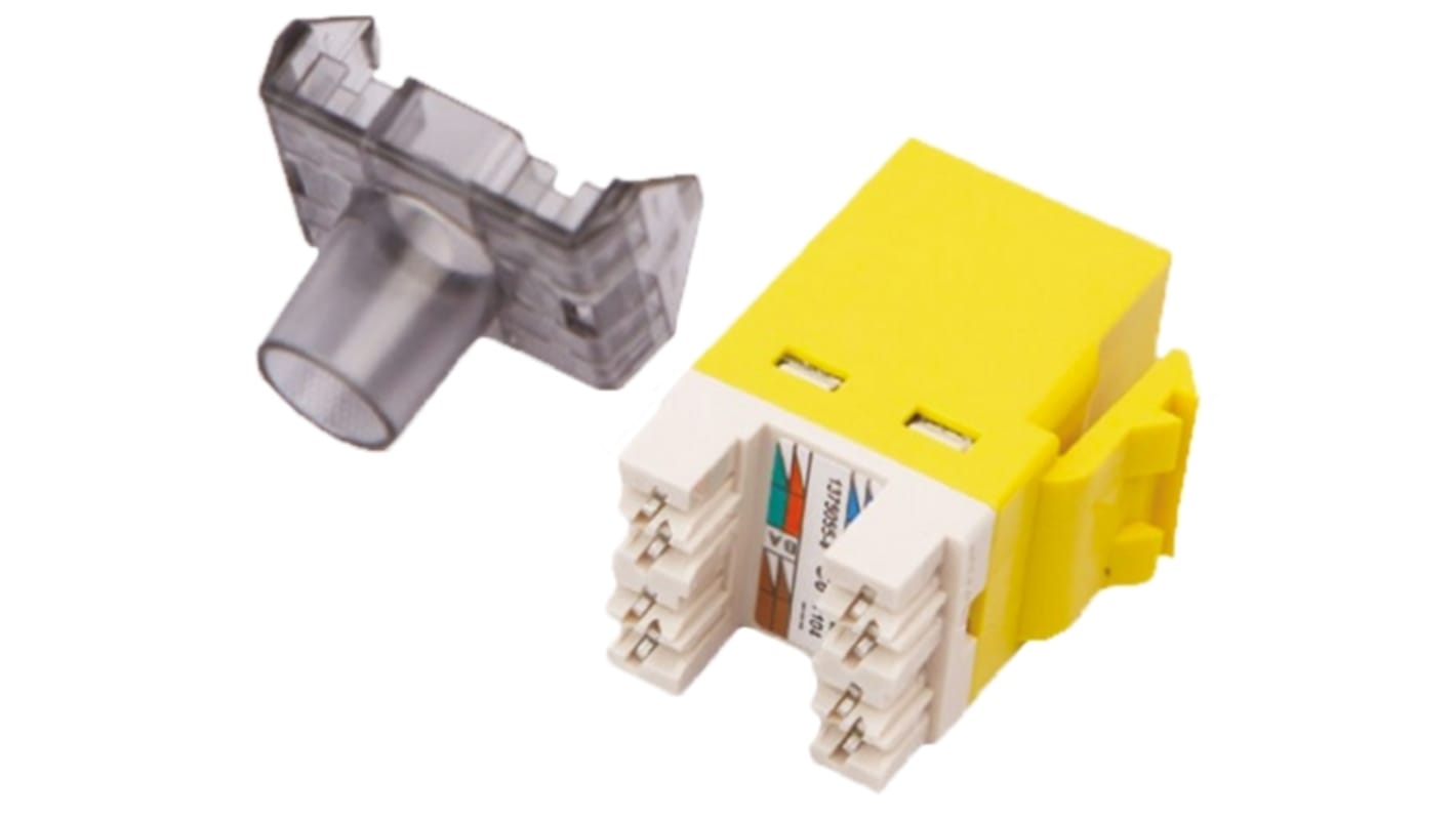 Prise RJ45 cat 6 TE Connectivity Femelle Montage panneau