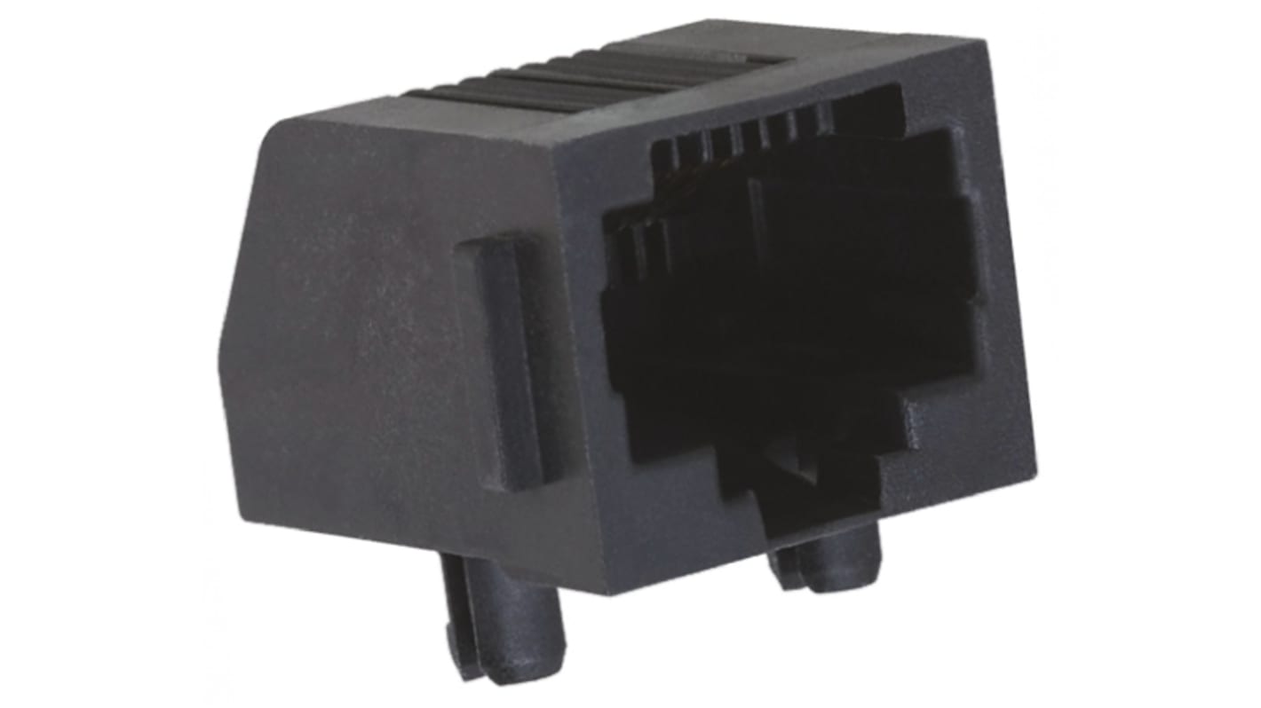 TE Connectivity 5555078 Series Female RJ45 Connector, Panel Mount, Cat3 1 Port 8P8C -Way