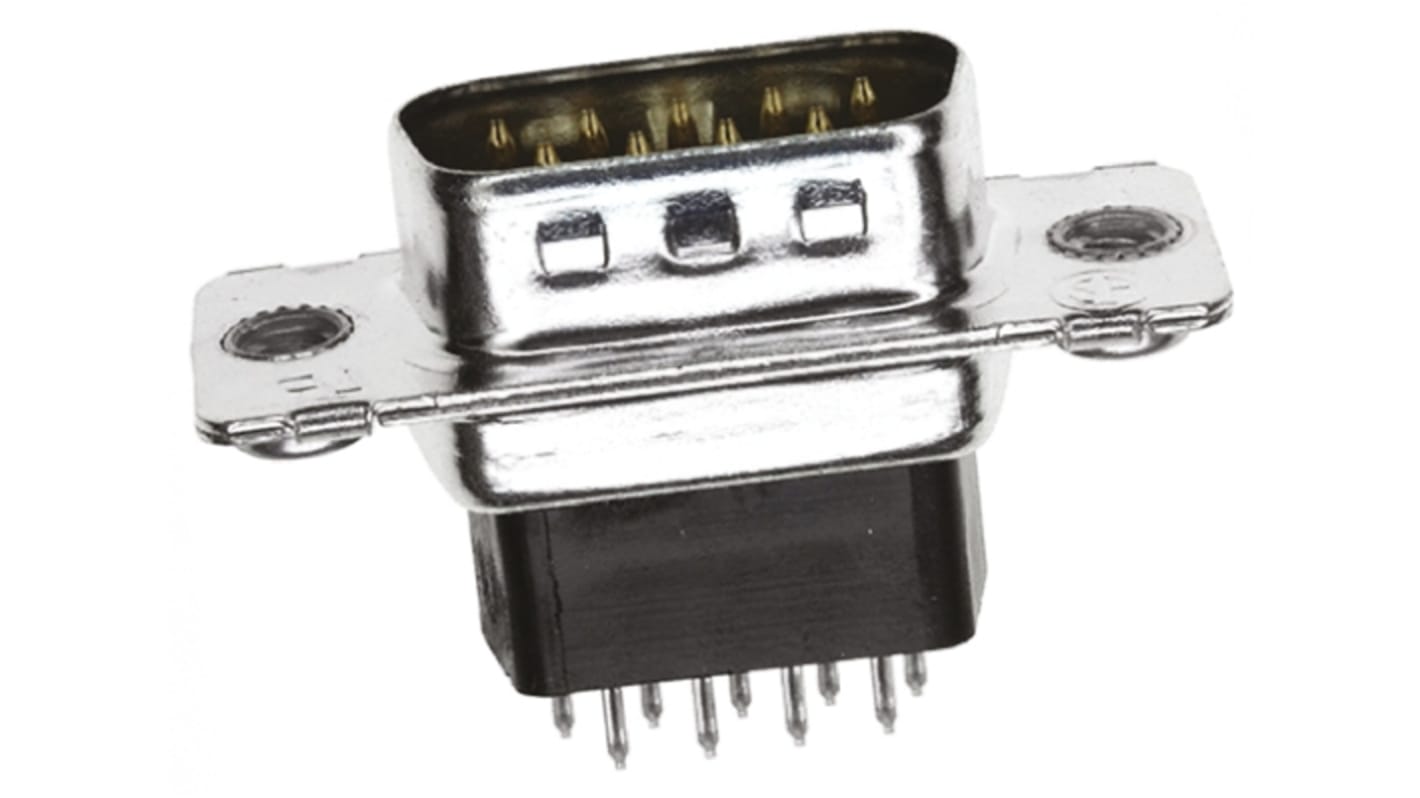 TE Connectivity Amplimite HDP-20 9 Way Through Hole D-sub Connector Plug, with 4-40 UNC Clinch Nuts