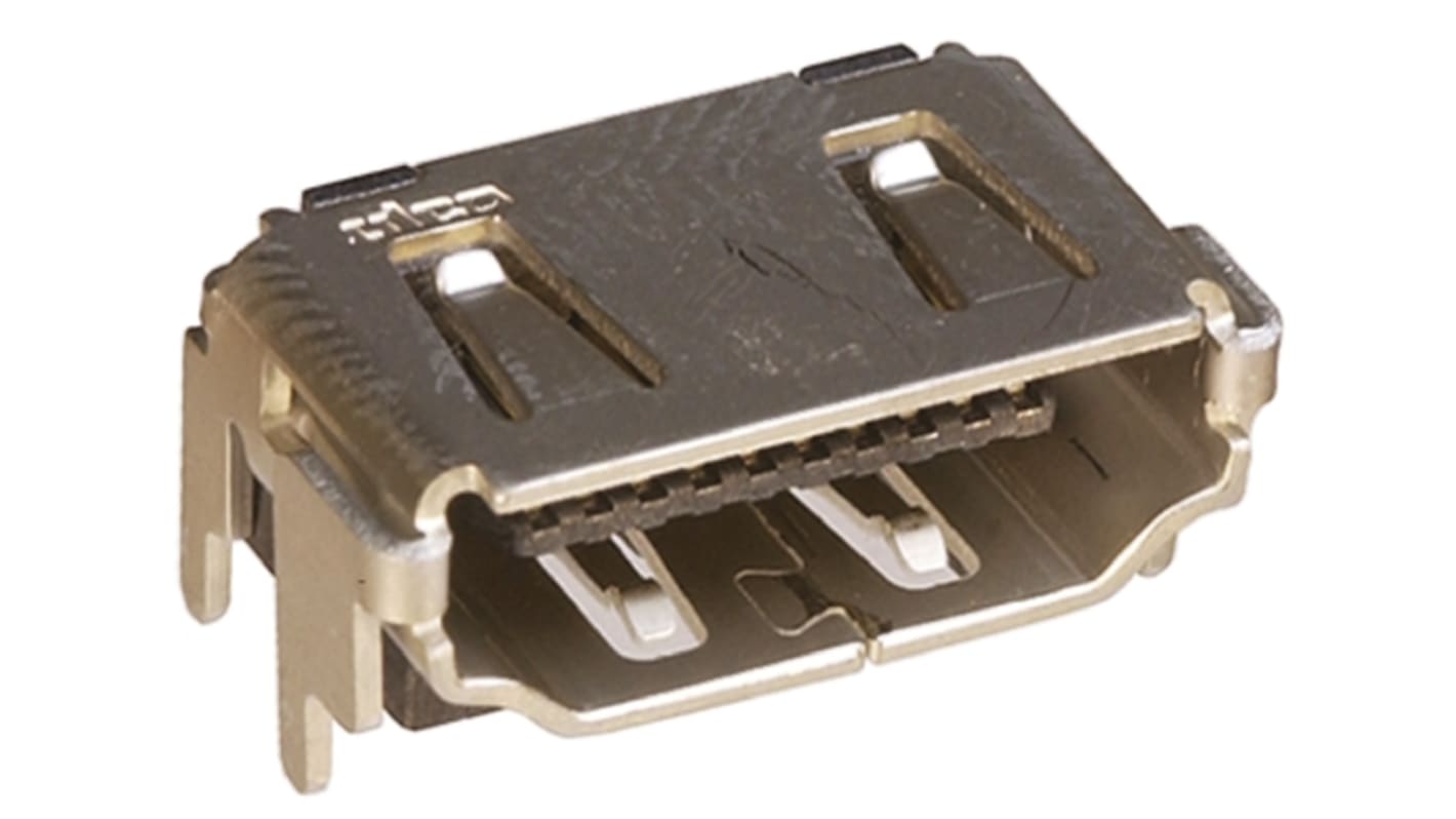 TE Connectivity Standard 19 Way Right Angle HDMI Connector