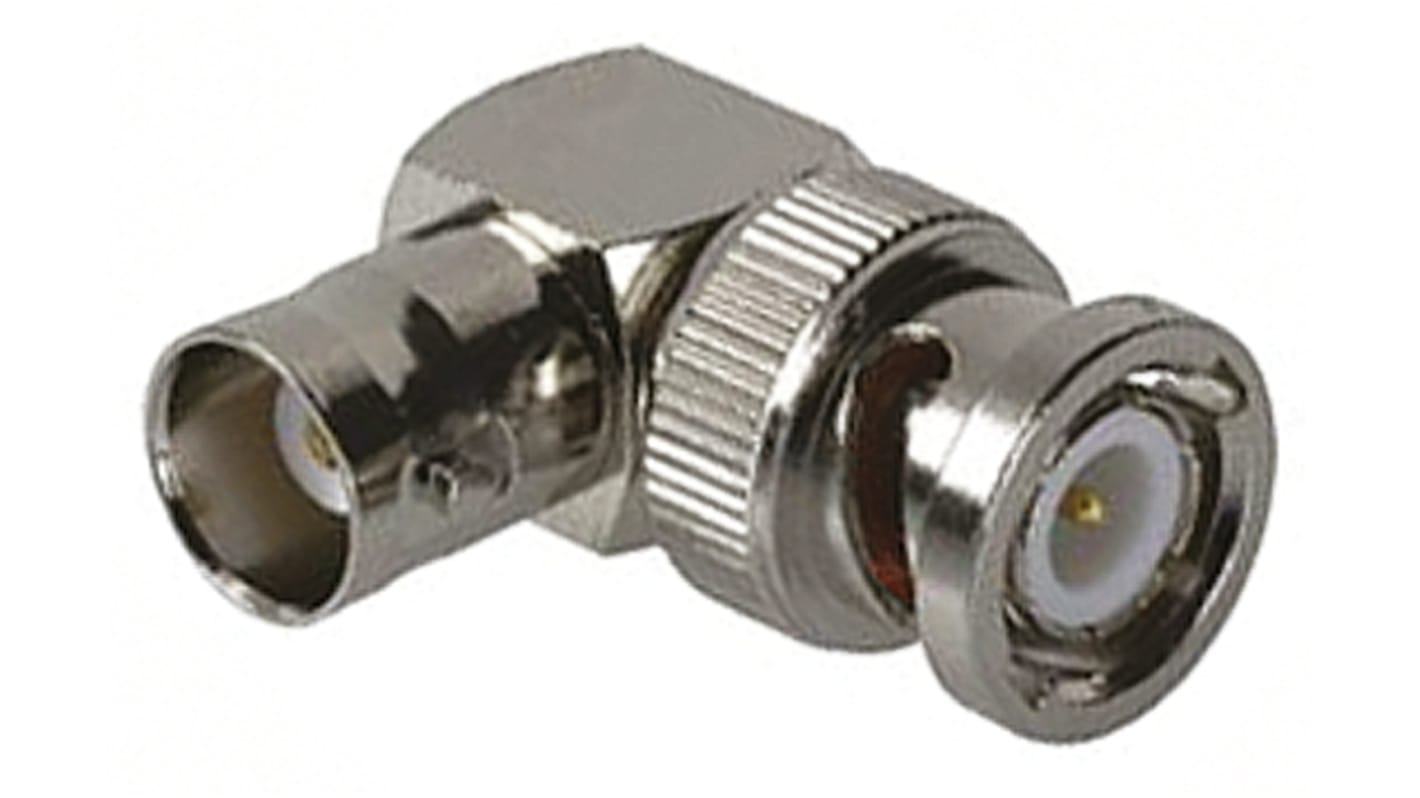 HF Adapter, BNC - BNC, 50Ω, Male - Weiblich, gewinkelt