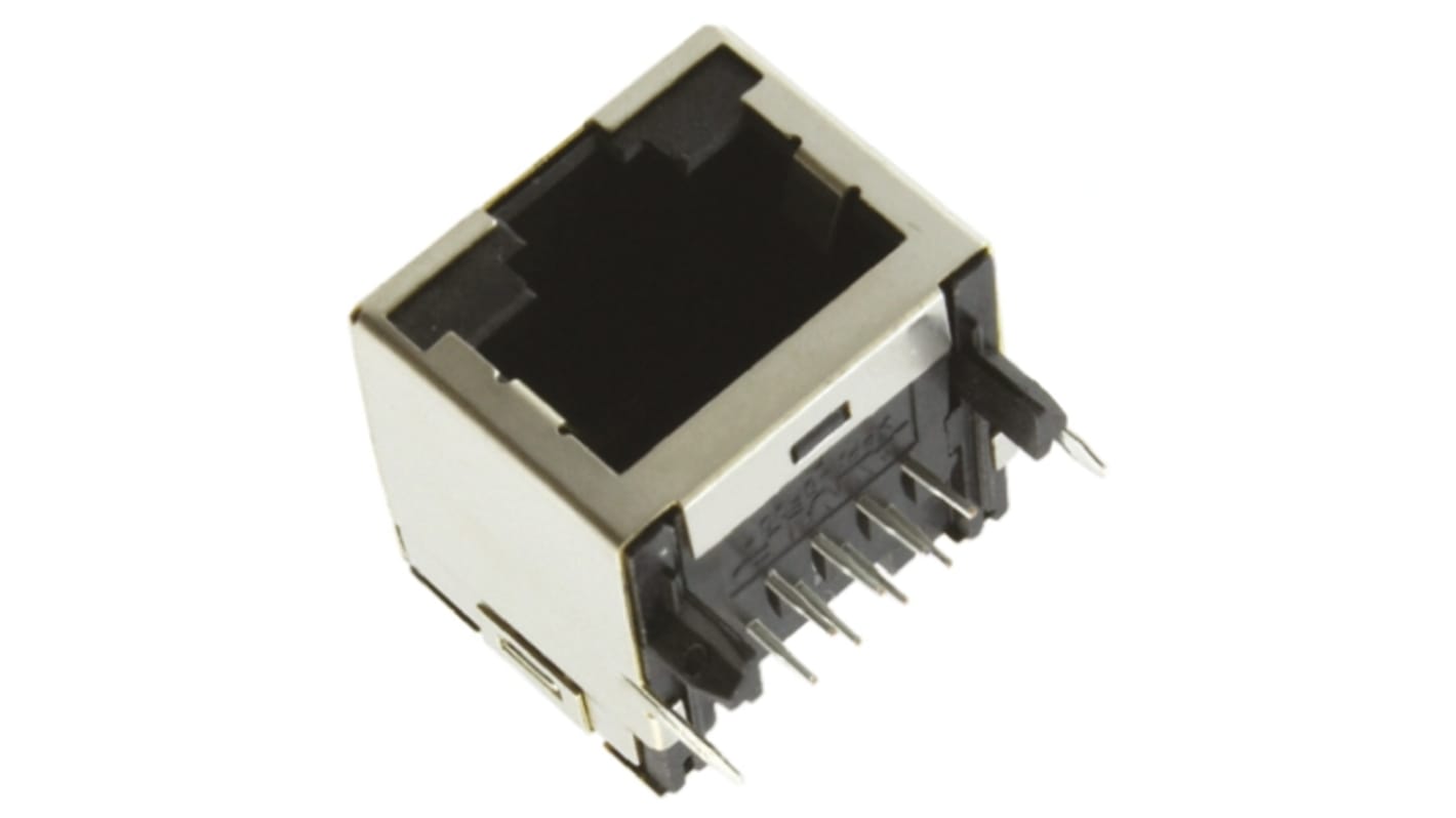 TE Connectivity 1-406541 Series Female RJ45 Connector, Panel Mount, Cat5 1 Port