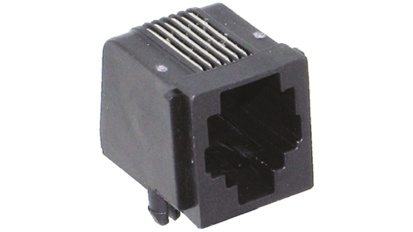 TE Connectivity 5520250 Series Female RJ25 Connector, Through Hole, Cat3 Right Angle 6P6C -Way