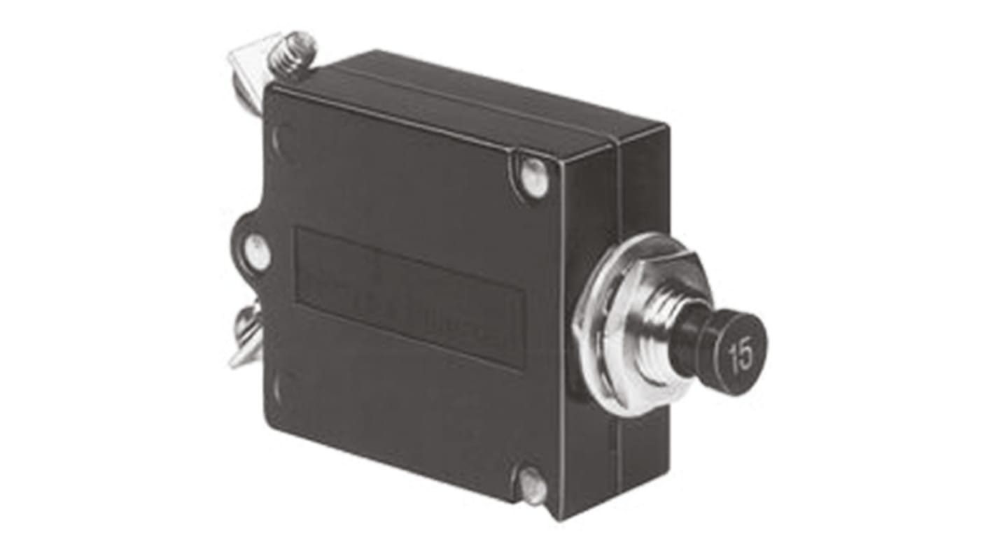 TE Connectivity Thermal Circuit Breaker - W23  Single Pole 50 V dc, 250V ac Voltage Rating, 2A Current Rating