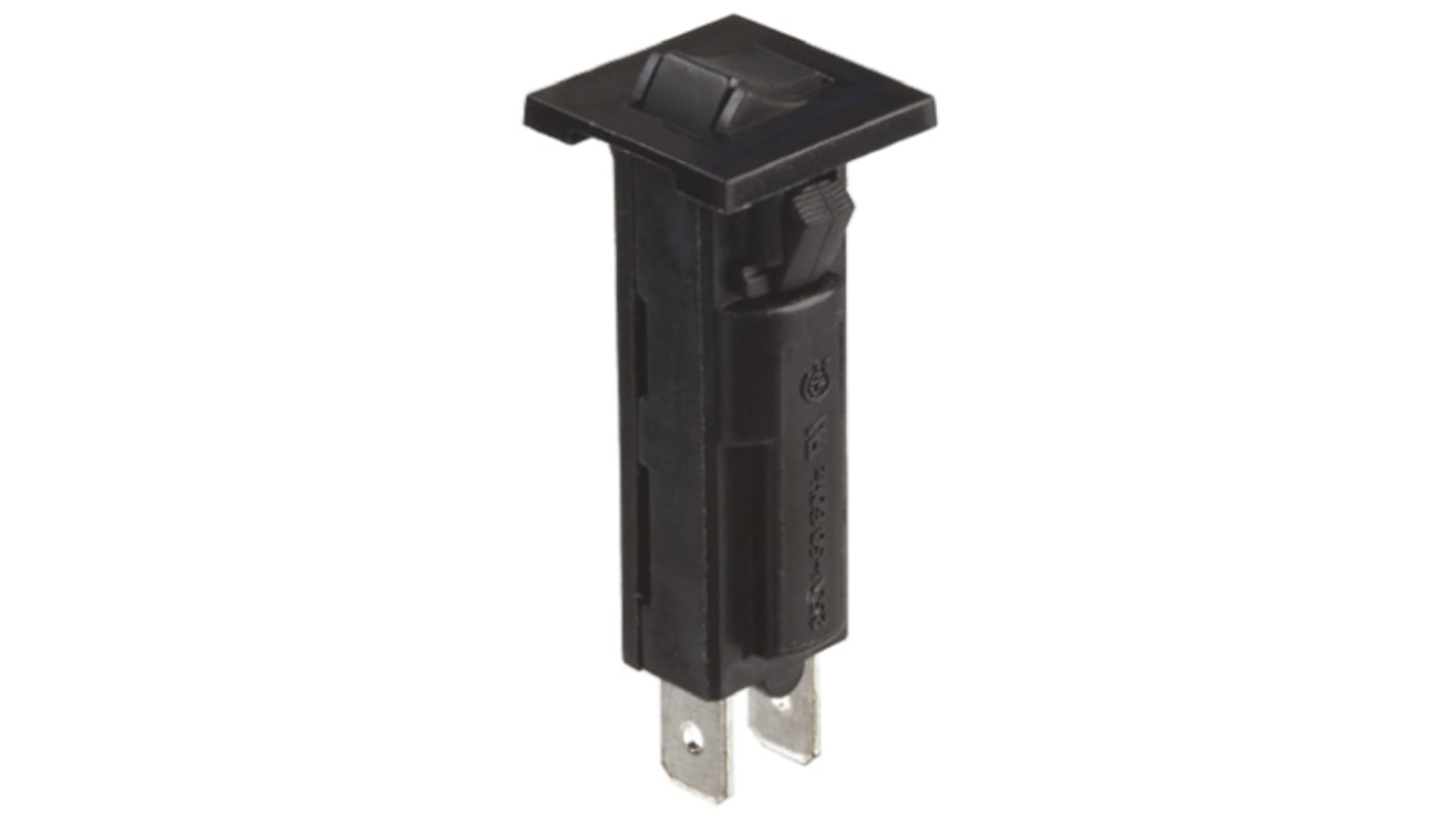 TE Connectivity Thermal Circuit Breaker - W28  Single Pole 32 V dc, 250V ac Voltage Rating, 500mA Current Rating