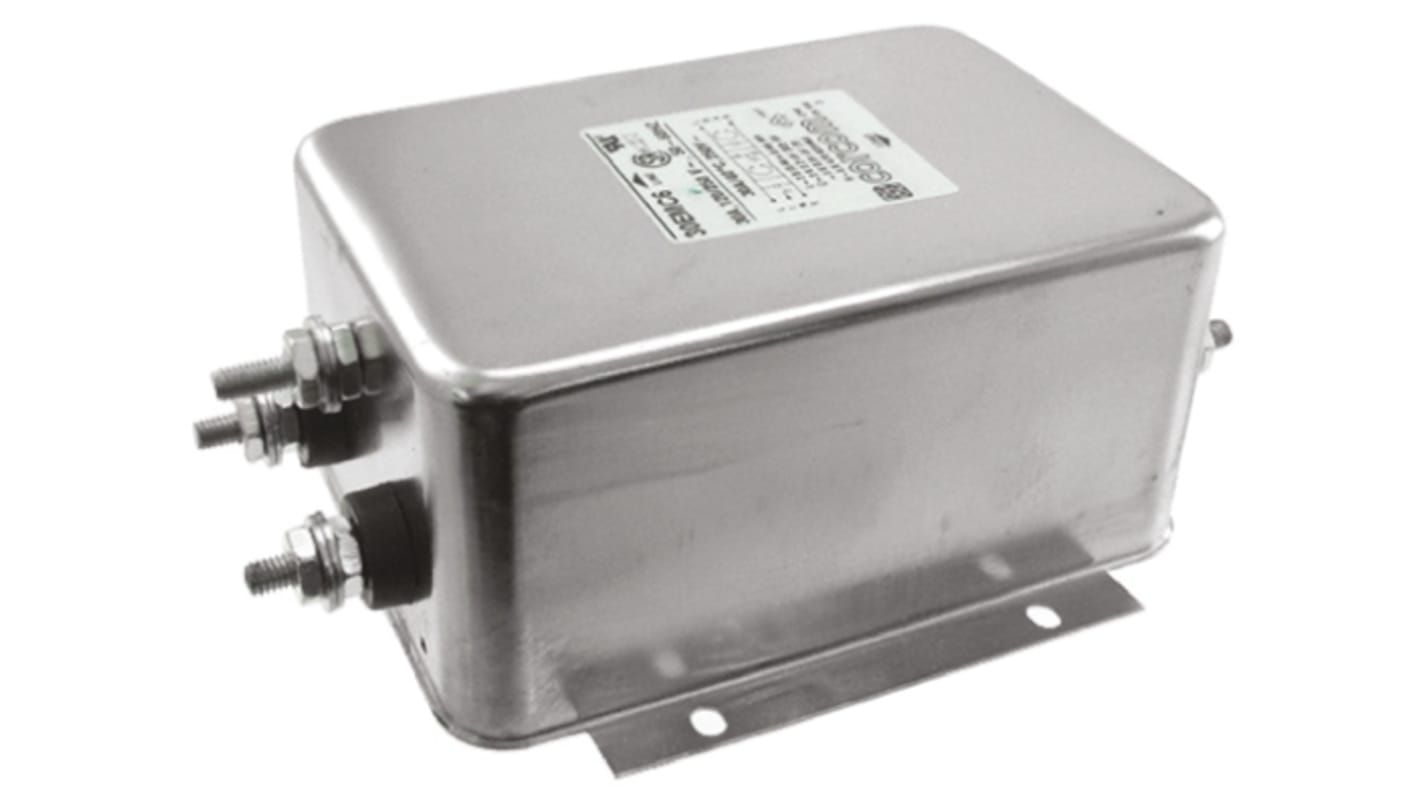 TE Connectivity, Corcom EMC 30A 250 V ac, Flange Mount RFI Filter, Threaded Bolt, Single Phase