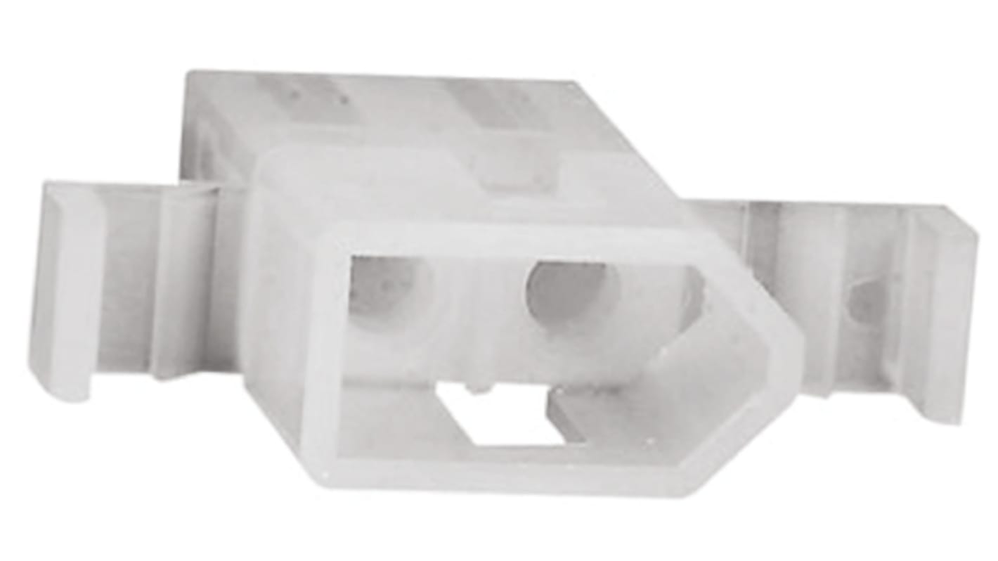TE Connectivity, .093 Commercial Male Connector Housing, 6.3mm Pitch, 2 Way, 1 Row