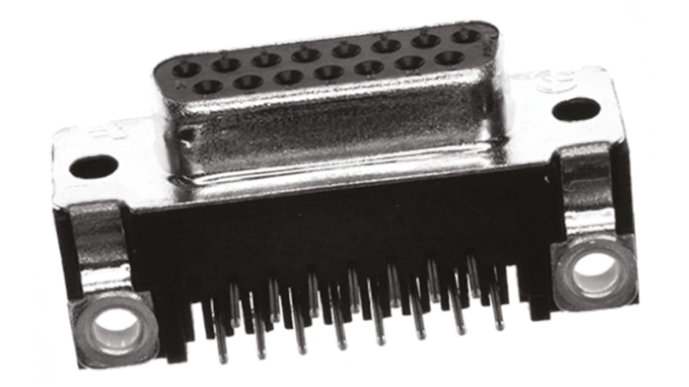 TE Connectivity Amplimite HD-20 Through Hole D-sub Connector, with Mounting Holes