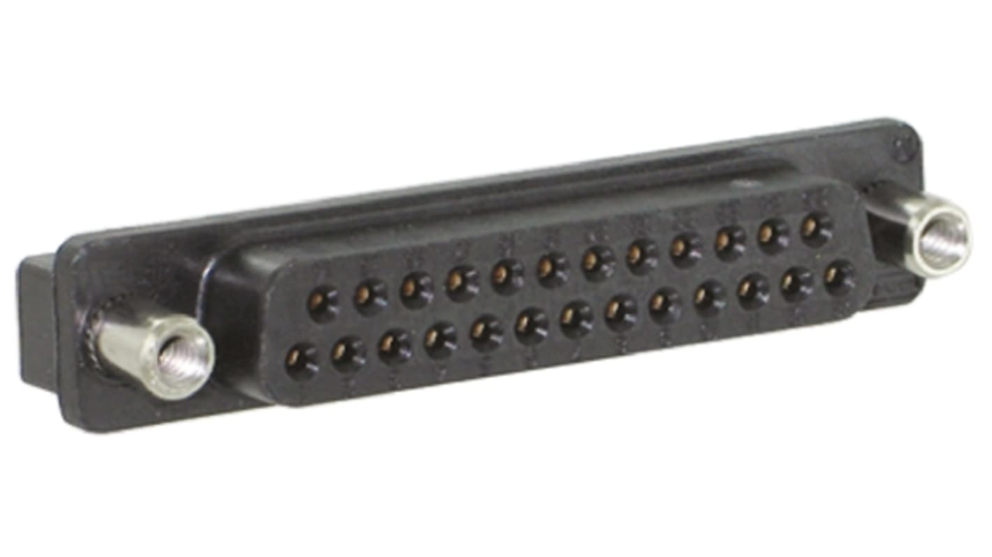 TE Connectivity Amplimite HD-20 25 Way Through Hole D-sub Connector Socket, with 4-40 UNC, Female Screw Lock