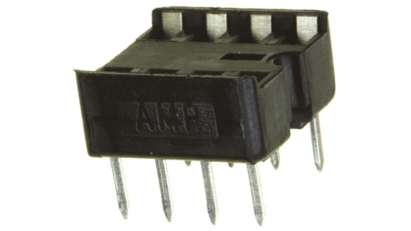 TE Connectivity 2.54mm Pitch Vertical 16 Way, Through Hole Standard Pin Closed Frame IC Dip Socket