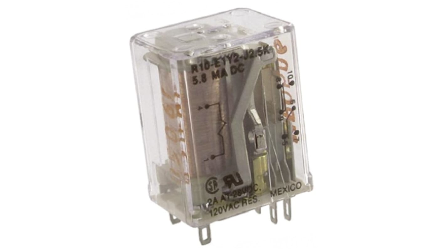TE Connectivity Non-Latching Relay, 48V dc Coil, 3A Switching Current, DPDT