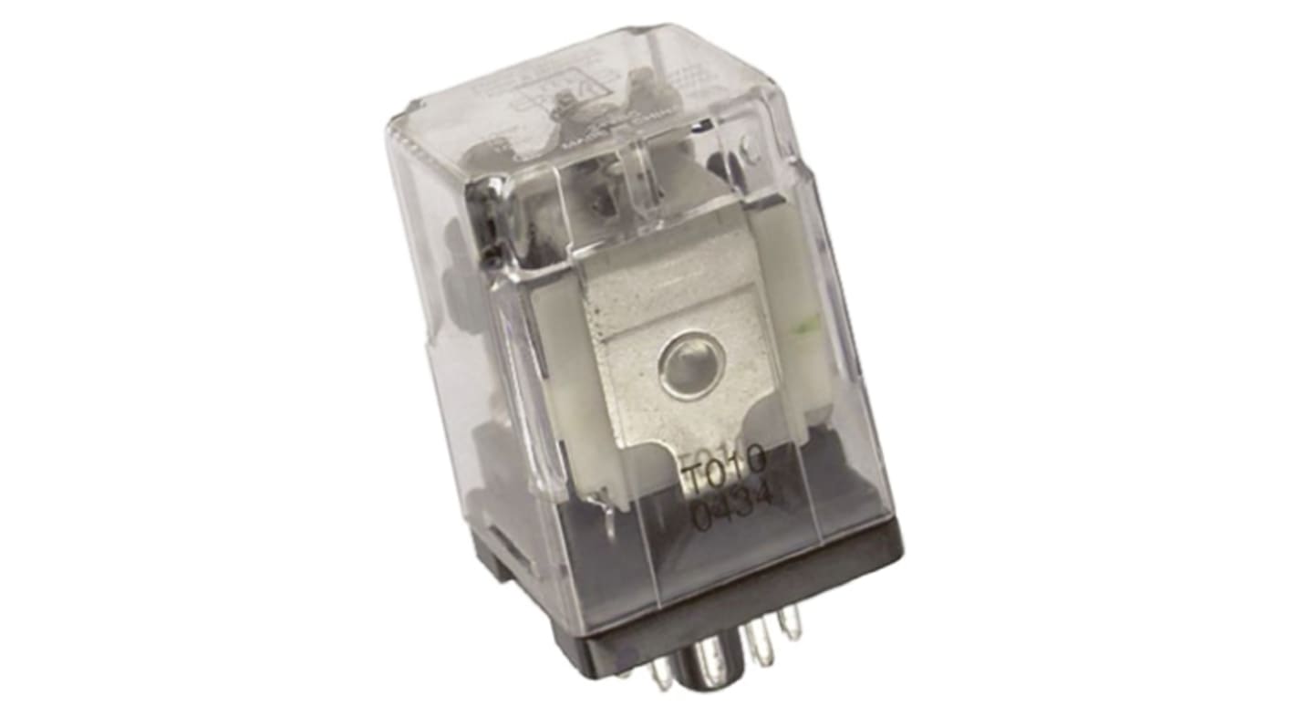TE Connectivity Plug In Non-Latching Relay, 24V Coil, 10A Switching Current, 3PDT