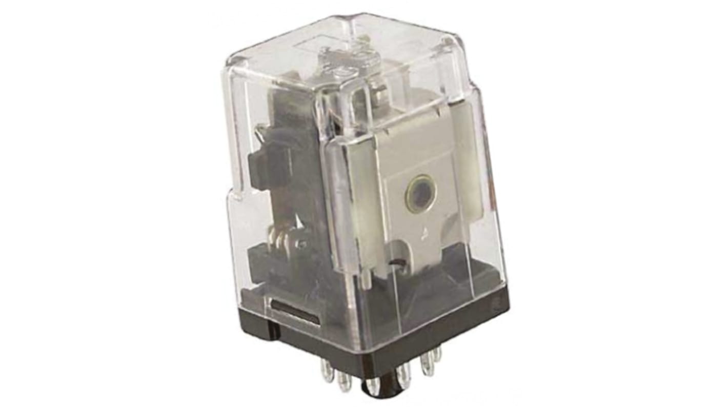 TE Connectivity Plug In Non-Latching Relay, 24V Coil, 10A Switching Current, 3PDT