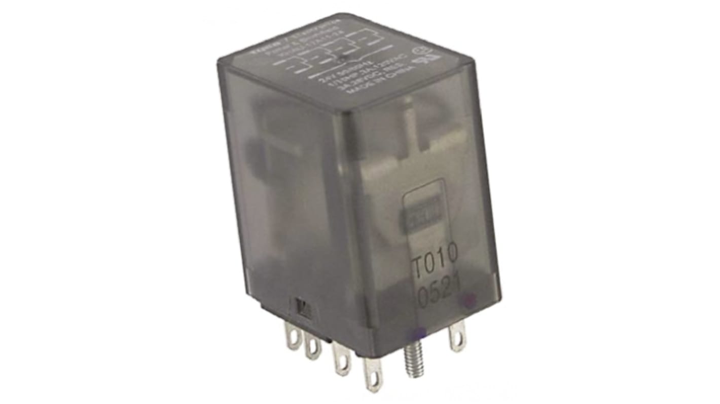 TE Connectivity Plug In Power Relay, 24V ac Coil, 3A Switching Current, 4PDT