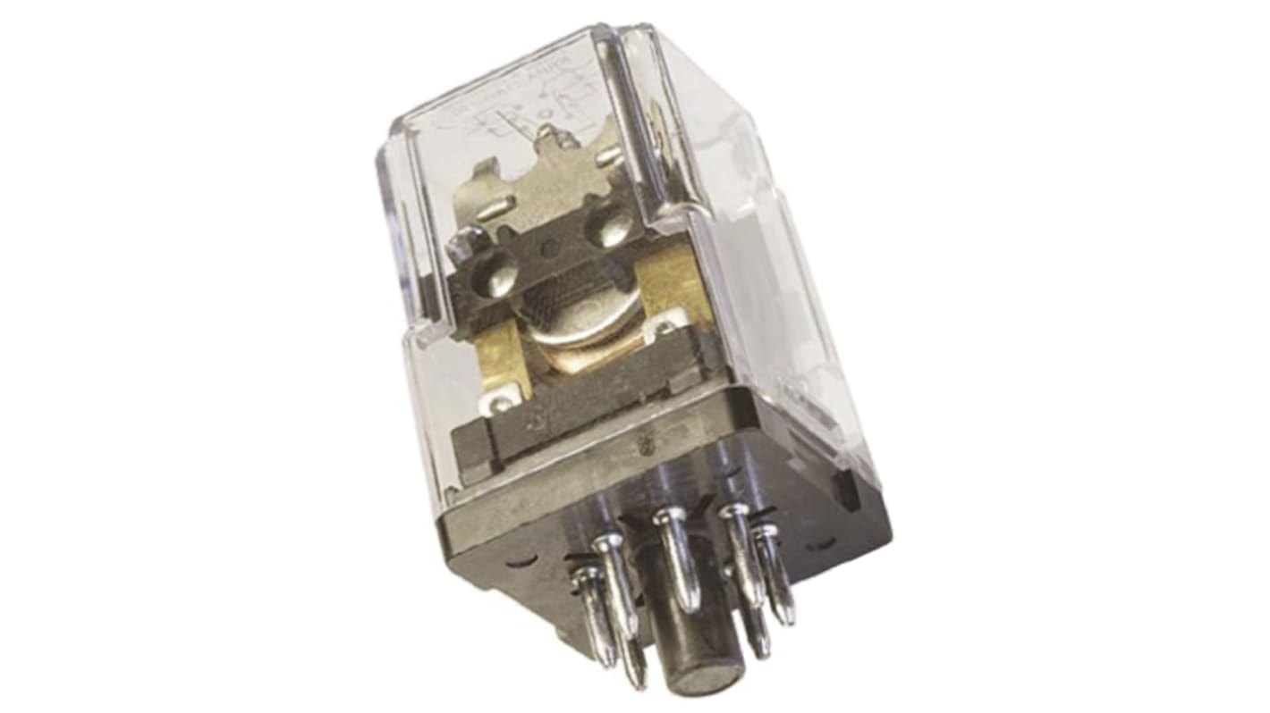 TE Connectivity Plug In Power Relay, 120V Coil, 10A Switching Current, DPDT
