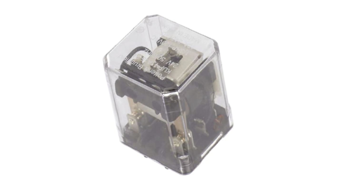 TE Connectivity Plug In Power Relay, 24V ac Coil, 10A Switching Current, DPDT