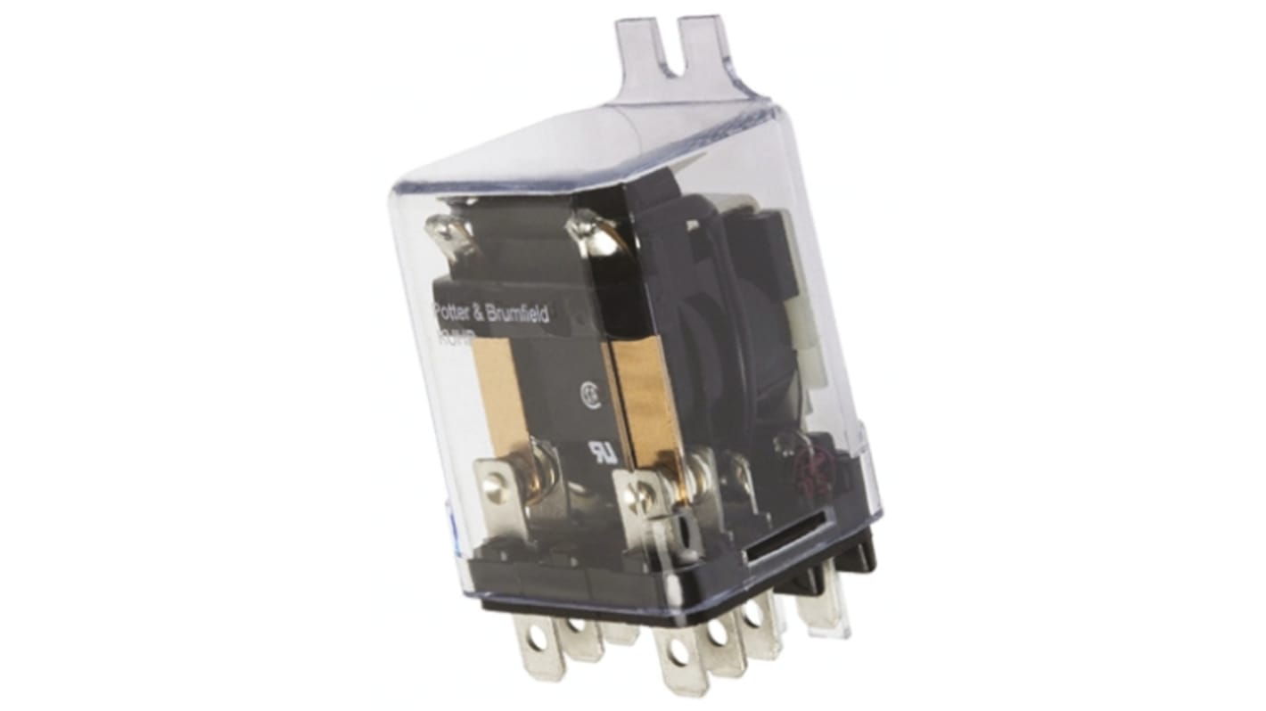 TE Connectivity Panel Mount Non-Latching Relay, 48V dc Coil, 10A Switching Current, DPDT