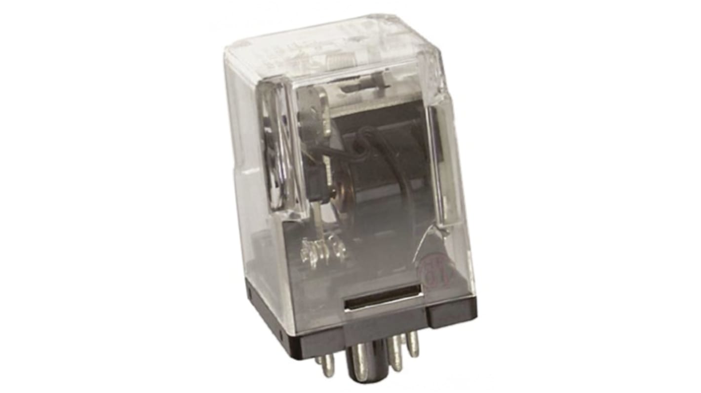 TE Connectivity Plug In Non-Latching Relay, 110V dc Coil, 10A Switching Current, DPDT