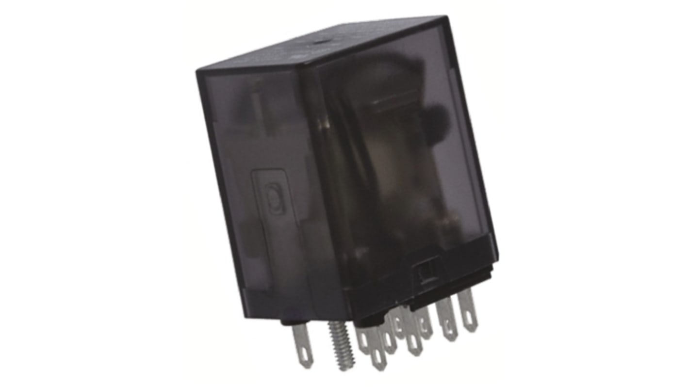 TE Connectivity Plug In Non-Latching Relay, 12V dc Coil, 3A Switching Current, DPDT