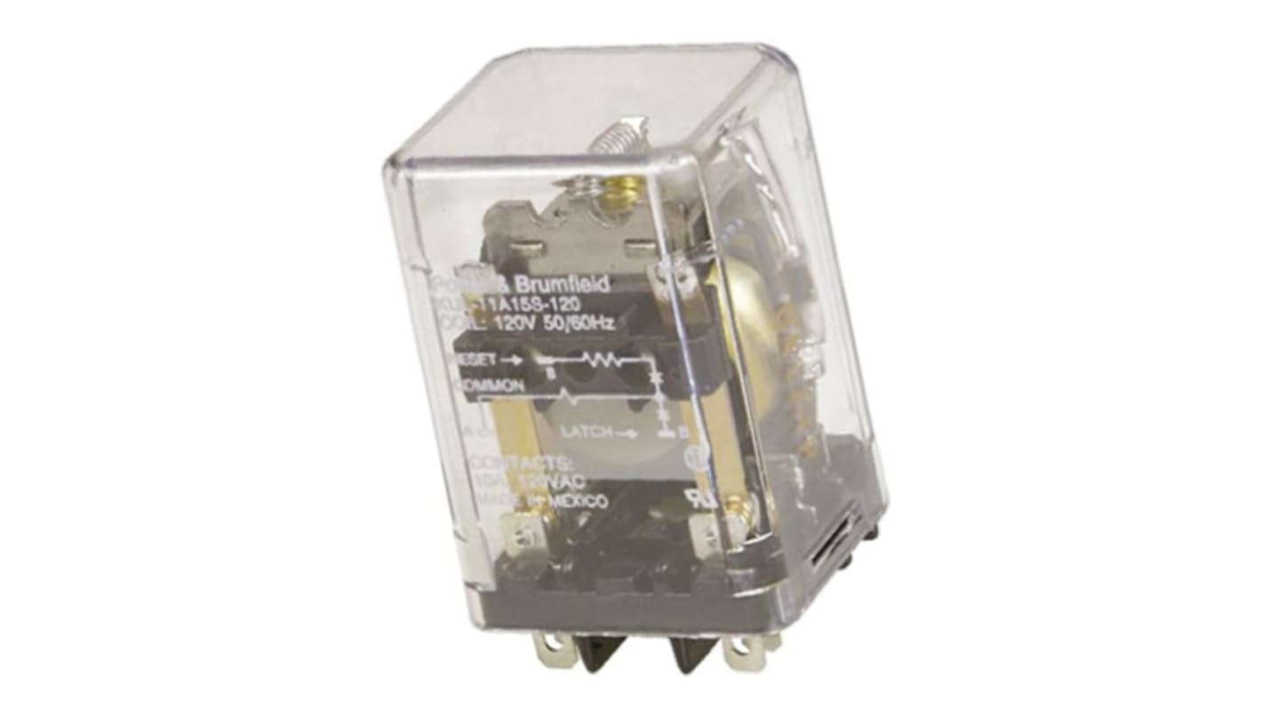 Relais de puissance TE Connectivity, 2 RT, bobine 120V c.a. Enfichable