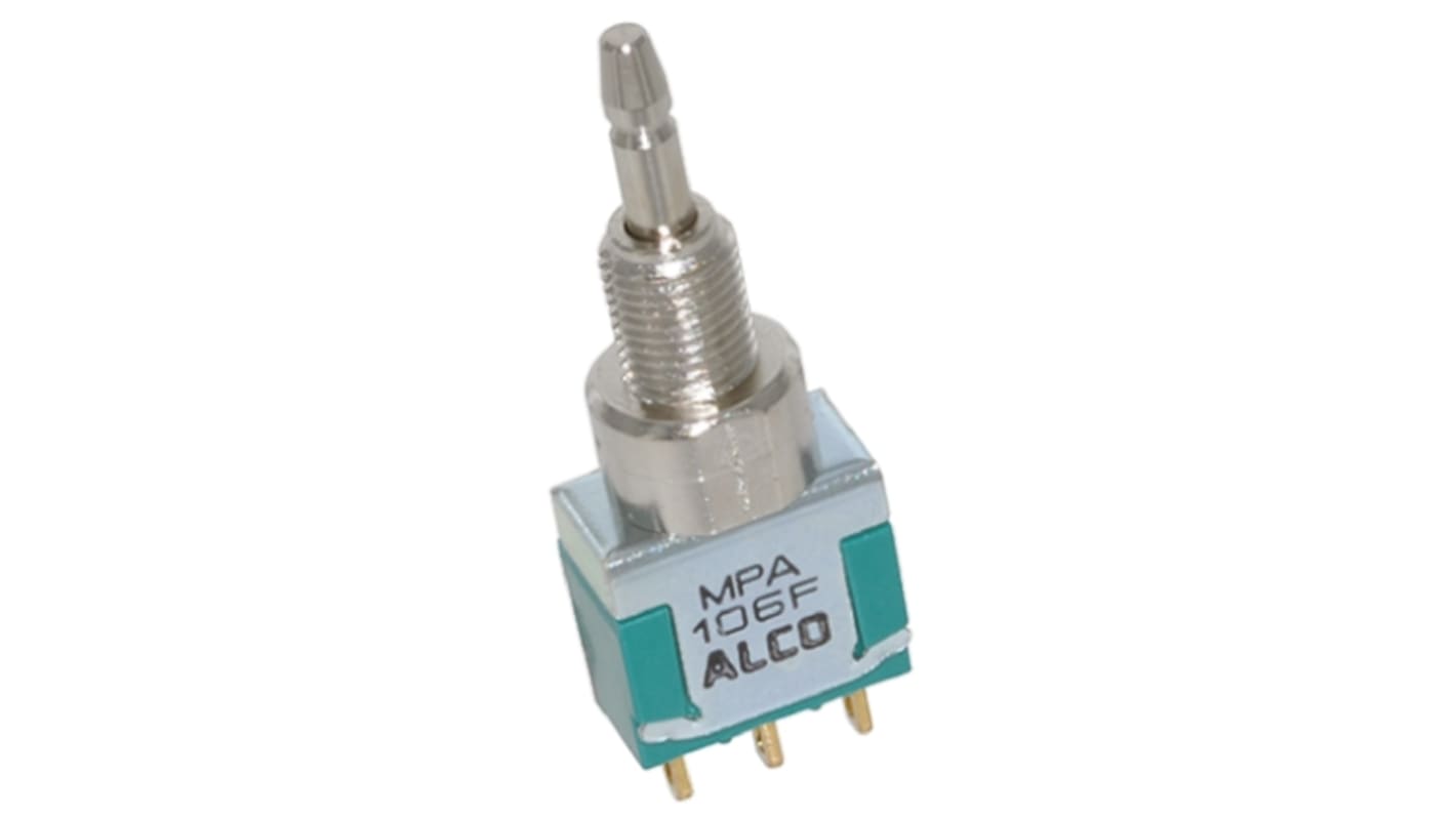 TE Connectivity Push Button Switch, Momentary, Panel Mount, 6.35mm Cutout, SPDT