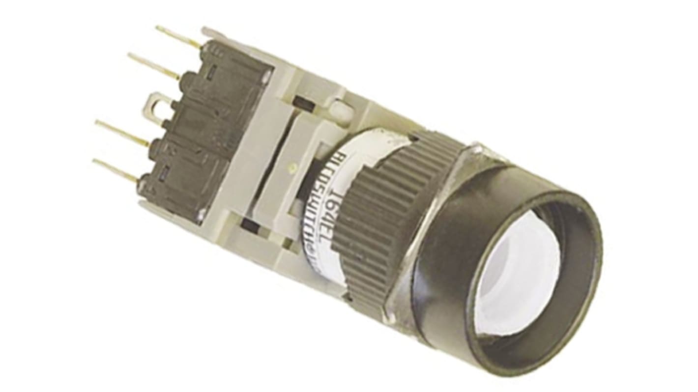 TE Connectivity Push Button Switch, Momentary, Panel Mount, 6.35mm Cutout, SPDT, IP40