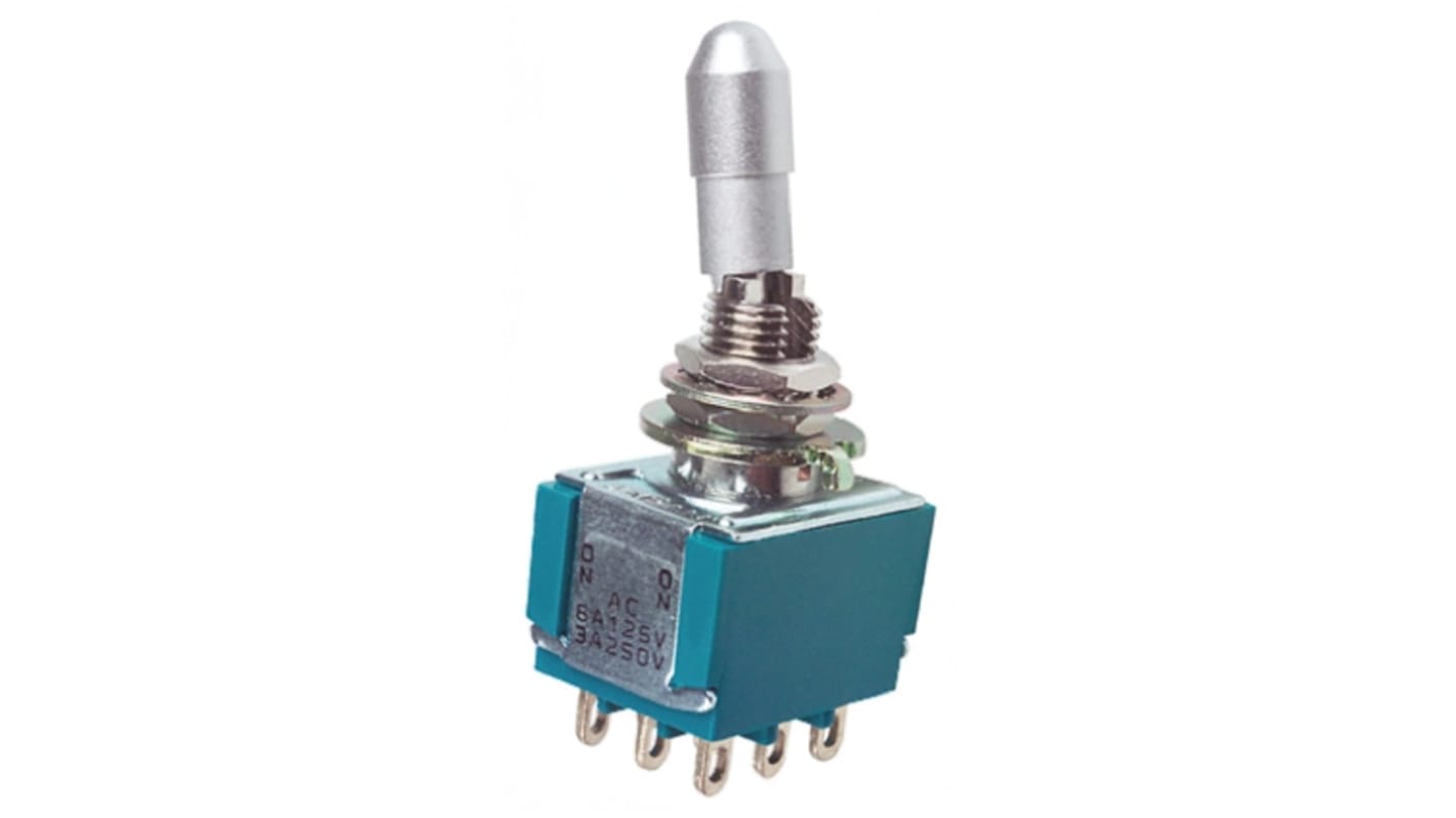 TE Connectivity Toggle Switch, Panel Mount, On-(On), 4PDT, Solder Terminal