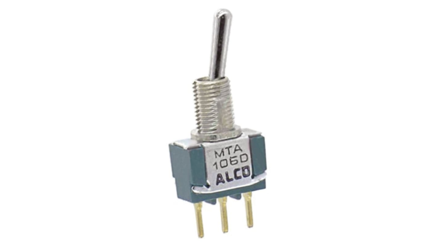 TE Connectivity Toggle Switch, Panel Mount, Latching, SPDT, Solder Terminal