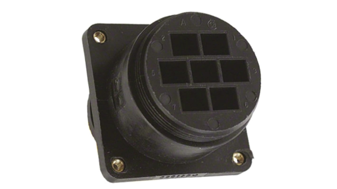TE Connectivity Connector, 7 Contacts, Flange Mount, Socket, Male, CPC Series 3 Series