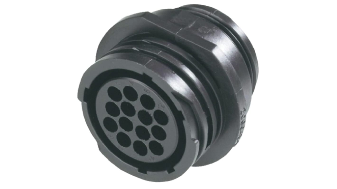 TE Connectivity Connector, 37 Contacts, In-line, Socket, Female, IP65, CPC Series 1 Series