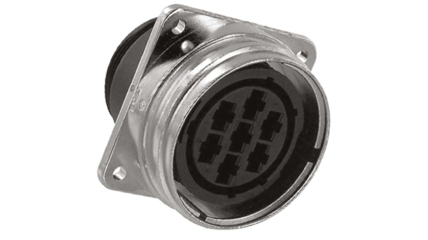 TE Connectivity Circular Connector, 7 Contacts, Flange Mount, Socket, Male to Female, CPC Series 3 Series
