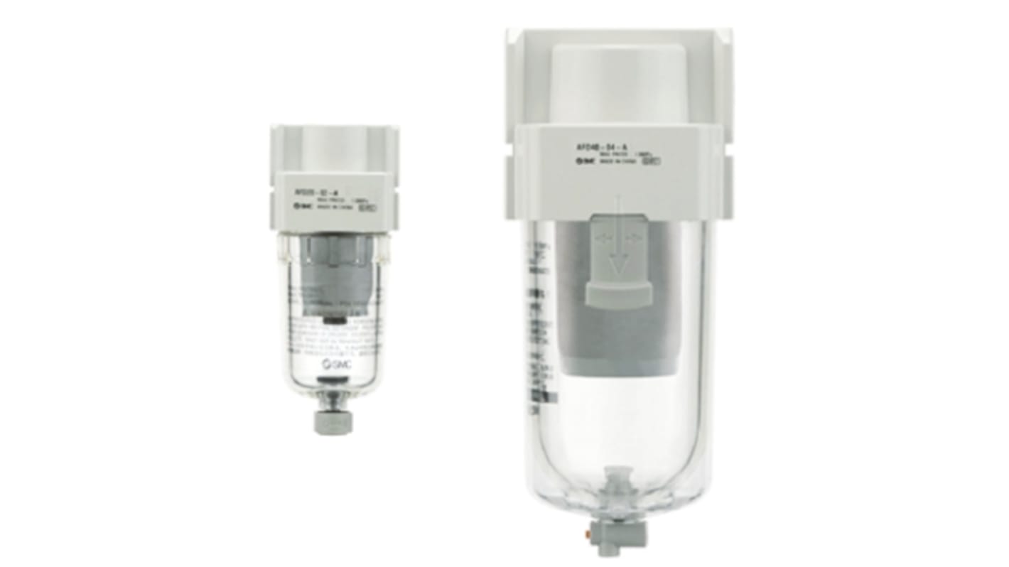 SMC 120 L/min G 1/4 Mist Separator, 0.01μm filtration, 0.05MPa to 1 MPa, 1.5 MPa