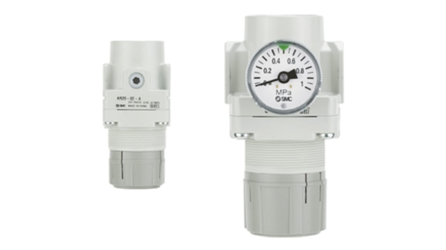 SMC Rc 1/4 Pneumatic Regulator - 0.05MPa to 0.85MPa, 1/4in, 1MPa max. input