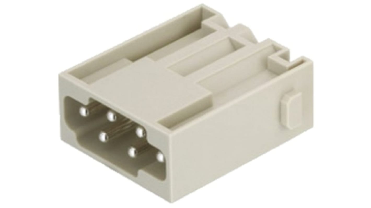 HARTING Heavy Duty Power Connector Module, 16A, Male, Han-Modular Series, 6 Contacts