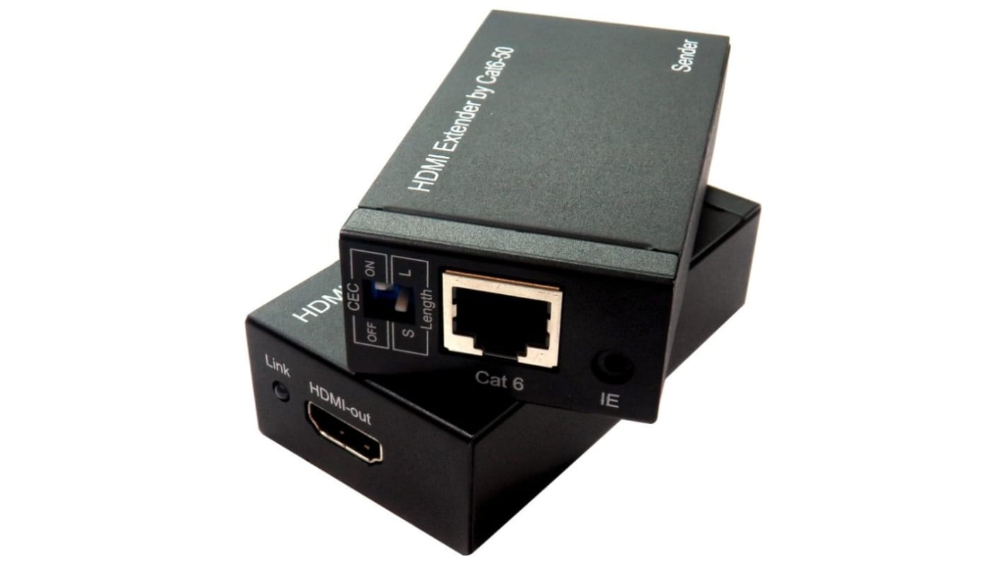NewLink Extender-Paar Video-Extender HDMI CATx, HDMI, 1920 x 1080 Max., 1 Videoanschlüsse, 50m Erweiterungsdistanz