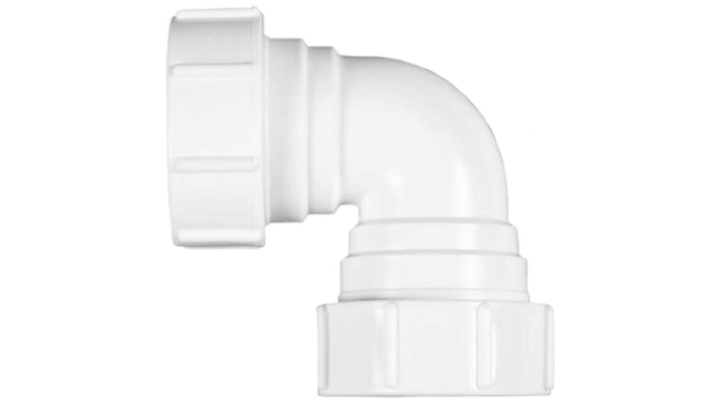 Polyplumb 90° Knuckle Bend PVC Pipe Fitting, 32mm